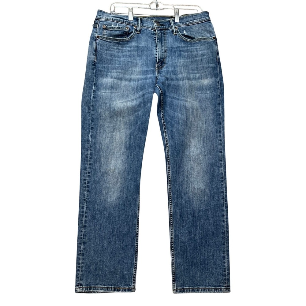 Levi's 514 Straight Fit Jeans Mens 34x30 Medium Wash 5-Pocket Denim Distressed